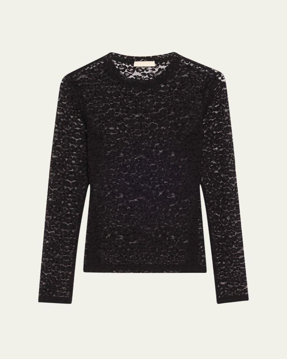 Anise Leopard Long-Sleeve Top